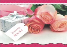 Karnet na Dzień Mamy z kopertą - róże